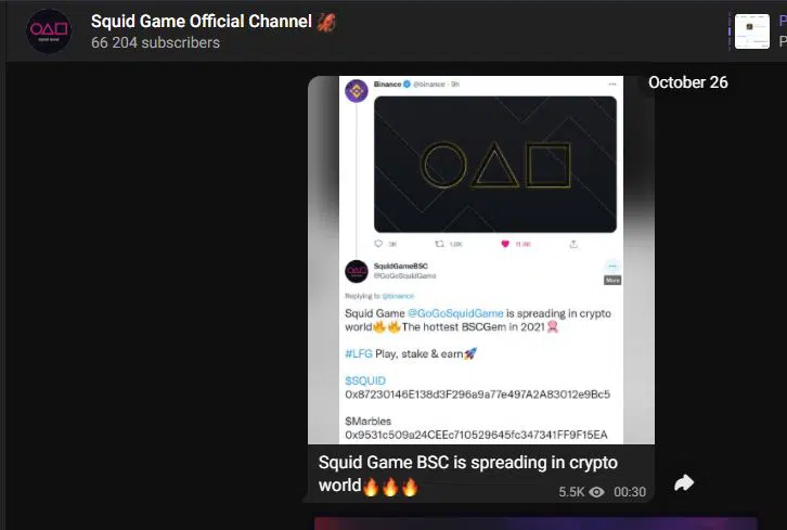The_Dent was live-streaming the gigantic valorization of the SCAM Squid Game Token when the value went to zero, transforming one of the biggest and funny Rug Pulls yet. The_Dent turned the Livestream video into an NFT and put it up for sale on the OpenSea platform.